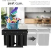 Poubelle de tri ASHLYN 31 L avec 3 compartiments - noir Voir les images du produit 5