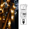 80-tlg. LED-Kugel-Lichterkette, warm-weiße LEDs Produktbild-Vorschau 5