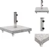 vidaXL Sonnenschirmständer Granit 30 kg Quadrat Grau -  Produktbild-Vorschau 1