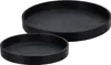 Kulatý dřevěný servírovací tác 38cm, velký, černý Náhled obrázku produktu 4