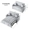 SONNI 203x130x88cm Divano angolare grigio chiaro a tre Anteprima dell’immagine prodotto 19