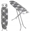Two views of a foldable ironing board with a checkered pattern. Produktbild-Vorschau