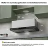 CIARRA Flachschirmhaube 60cm 606 m³/h, Ausziehbare Produktbild-Vorschau 9