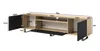 TV-Schrank 180 cm, Fernsehtisch, Lowboard, Mattschwarz, Produktbild-Vorschau 2
