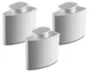 Three white water filter cartridges are arranged in a triangular formation against a white background. Produktbild-Vorschau