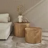 sweeek - 2er-Set runde Couchtische mit Eichenholz-Look - Produktbild-Vorschau 1