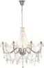 vidaXL Lampadario con perle argento 8 prese E14 Anteprima dell’immagine prodotto 1