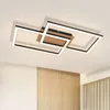 ZMH LED Plafonnier Moderne Bois 3000K Blanc Chaud Noir Voir les images du produit 1