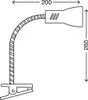 Klemmleuchte, 6,7 cm, max. 40 W, Weiß, Briloner Leuchten Produktbild-Vorschau 2