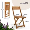 CASARIA® Set da Balcone Tavolo e 2 Sedie in Legno di Acacia Anteprima dell’immagine prodotto 7