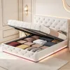 Cama tapizada INONEFT de 160x200 cm con LED, cama con Vista previa de la imagen del producto 1