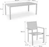 sweeek - Gartentisch aus Aluminium + 8 Sessel - Anthrazit Produktbild-Vorschau 8
