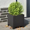 Pflanzkübel 2 Stk. Schwarz 30x30x30 Stahl Produktbild-Vorschau 2