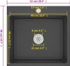vidaXL Lavello da incasso a mano in acciaio inox nero Anteprima dell’immagine prodotto 16