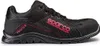 A single black shoe with red accents is shown against a white background. Produktbild-Vorschau