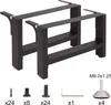 Wiltec Tischbeine aus lackiertem Stahl 2er Set 64x40cm Produktbild-Vorschau 9