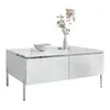 Couchtisch AURORA SILVER mit Stauraum mit gerade silber Produktbild-Vorschau 1