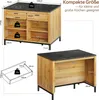 Merax Kücheninsel Landhausstil mit 2 Schubladen, Sideboard Produktbild-Vorschau 5