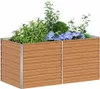 vidaXL Lit surélevé brun clair 160 x 80 x 77 cm Acier Voir les images du produit 3