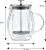 Klausberg macchina per caffè/tè 0,60l French Press KB7683 Anteprima dell’immagine prodotto 4