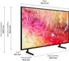 A television with dimensions indicated by measurement lines and text. Produktbild-Vorschau