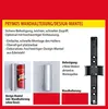 A product advertisement featuring a wall mount and a design cover for a fire extinguisher spray can. Produktbild-Vorschau