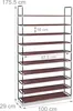 Relaxdays Schuhregal Stoff, HBT: 175,5x100x29 cm, für 50 Produktbild-Vorschau 4