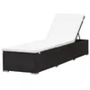 vidaXL Bain de soleil en poly rotin 195 x 60 x 31 cm brun Voir les images du produit 3