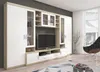 TOP Wohnwand Paris Anbauwand Wohnkombi Wohnzimmer MDF Weiss Produktbild-Vorschau 1
