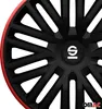 Sparco Radkappen 16 Zoll Bergamo Schwarz Rot 4tlg Produktbild-Vorschau 9