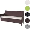 panca da giardino a 3 posti in poly-rattan Halden, panca ~ Anteprima dell’immagine prodotto 4