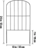 VEVOR 28x ozdobný zahradní plot 61x33cm horní oblouk kovový Náhled obrázku produktu 10