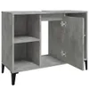 Waschbeckenunterschrank Betongrau 80x33x60 cm Holzwerkstoff Produktbild-Vorschau 8