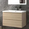 80 cm Badmöbel-Set Unterschrank mit Rechteckiges Produktbild-Vorschau 1