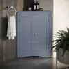 mobiletto bagno Vicco Bianco Grigio 56 x 80 cm con 2 porte, Anteprima dell’immagine prodotto 3
