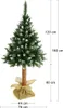 nabbi Choinka na pniu Christee 7 180 cm - zielona/biała Podgląd zdjęcia produktu 2