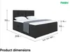 MEBLINI Boxspringbett mit Bettkasten - Gepolstert Produktbild-Vorschau 7