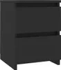 A black bedside table with two drawers. Náhled obrázku produktu