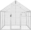 vidaXL Voliere Silbern 1,79x2x1,85 m Aluminium Produktbild-Vorschau 3
