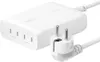A white Belkin power adapter with two outlets and a European plug. Voir les images du produit