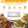 NAIZY Edelstahl Grillplatte 51 x 32 x 7 cm BBQ Plancha Produktbild-Vorschau 7