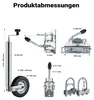 Wiltec Stützrad für Anhänger bis 362 kg ø48 mm, Bugrad Produktbild-Vorschau 3