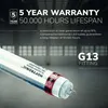 hoftronic LED Röhre T8 G13 150cm 30W 6000K Weiß Flimmerfrei Produktbild-Vorschau 4