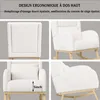 Fauteuil à Bascule en Tissu Bouclé Rembourré avec Support Voir les images du produit 6