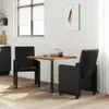 vidaXL Esszimmerstühle mit Rollen 2 stk. Kunstleder Schwarz Produktbild-Vorschau 3