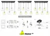 Suspension, lustre, abat-jour en fil métallique, LED Voir les images du produit 8