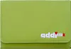 A green fabric case with the brand name 'addiClick' and a red heart logo printed on it. Produktbild-Vorschau