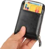 INF Portafoglio porta carte RFID Vera pelle Nero Anteprima dell’immagine prodotto 2
