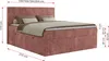MKS MEBLE Boxspringbett 200x200 Rosa Cord, Boxspringbett Produktbild-Vorschau 9