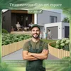 Floranica Bordure de Jardin en Bois 40 x 200 cm Brun chaud Voir les images du produit 9